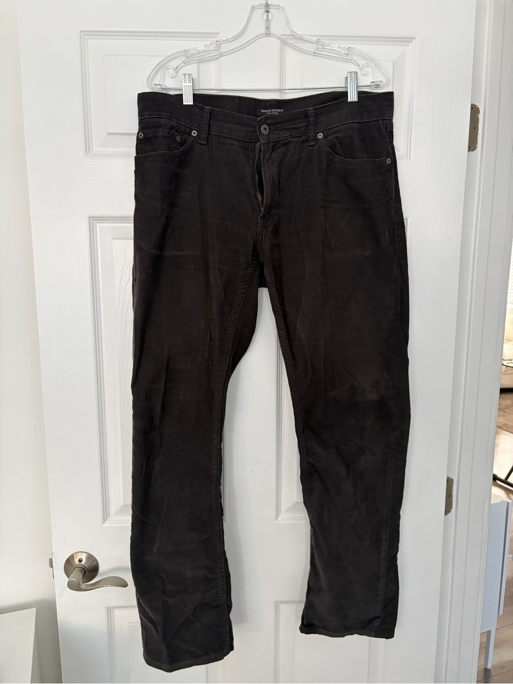 Banana Republic Men’s Brown Corduroy Pants - Classic Straight Fit Size 34